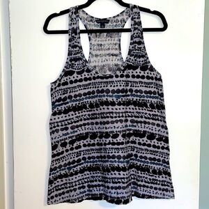 Banana Republic racerback print ruffle detail tank